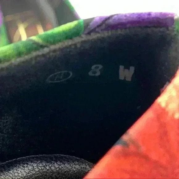 Joyce heels size 8 W silk floral 80s vintage - Picture 11 of 12